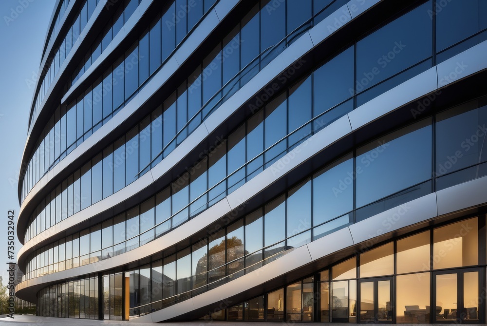 modern architecture's elegance , emphasizing sleek lines, geometric windows by ai generated modern architecture's elegance , emphasizing sleek lines, geometric windows by ai generated