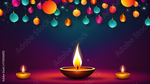 Indian festival An abstract Diwali background suitable for wallpaper in an ultra theme. text copy space background