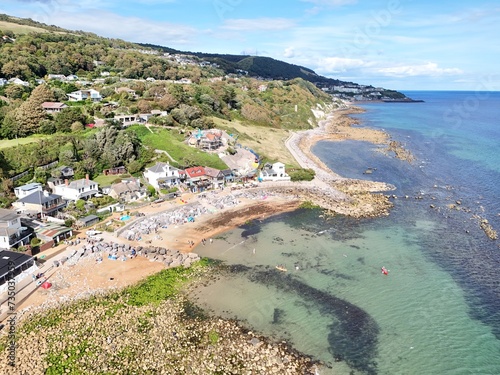 Φωτογραφία .Steep hill Cove Isle of wight UK drone , aerial , view from air