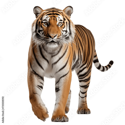 Amur wild tiger isolated image