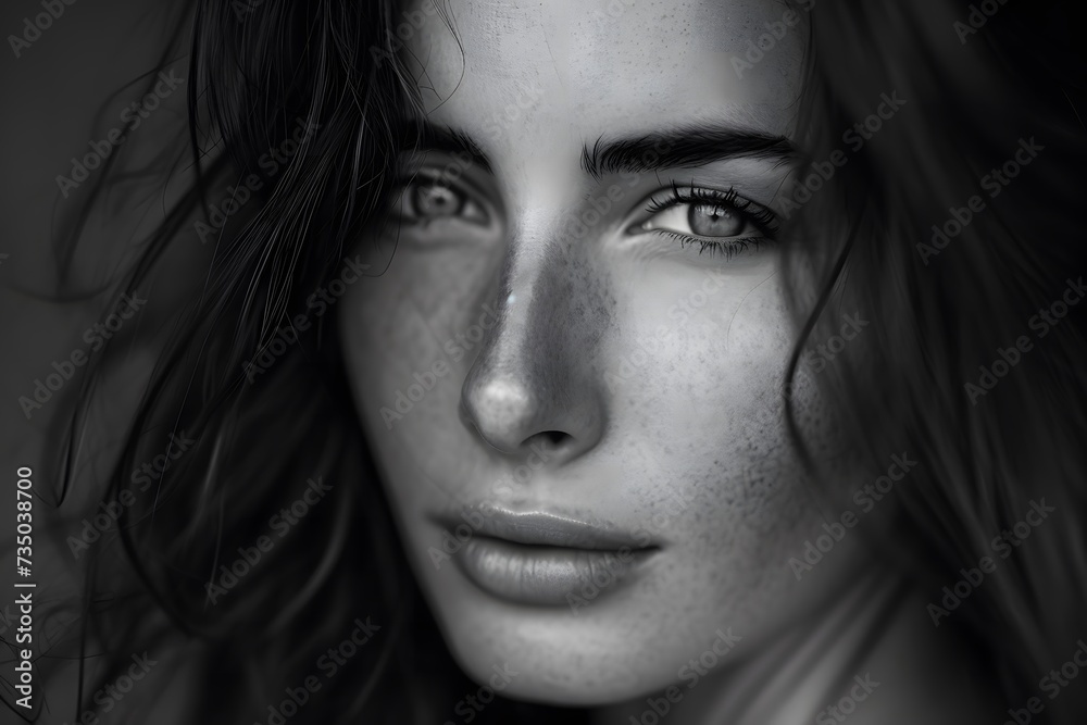 portrait of a person in black and white portrait of a person in black and white