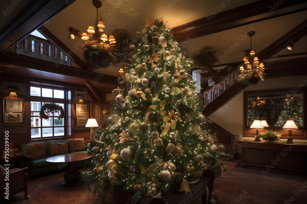 christmas tree in the living room made by midjourney christmas tree in the living room made by midjourney