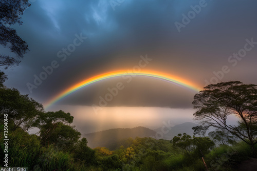 rainbow in the sky made by midjourney