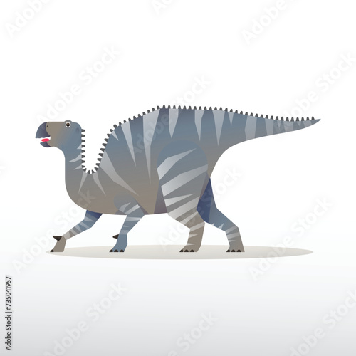 Herbivorous Dinosaur gradient vector illustrations.