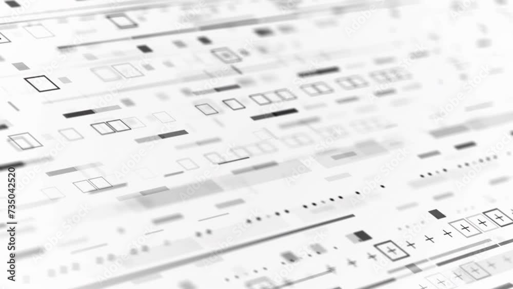 HUD User Interface data display White background.3d animation User Interface data display. HUD User Interface data display White background.3d animation User Interface data display.