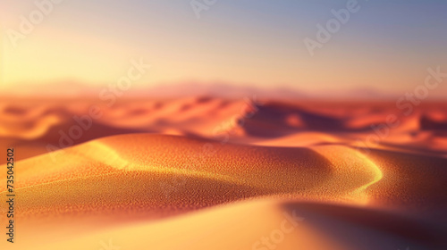 A mirage of desert sands blurs and morphs into an otherworldly panorama inviting us to contemplate the grit and beauty of the desert mirage. photo