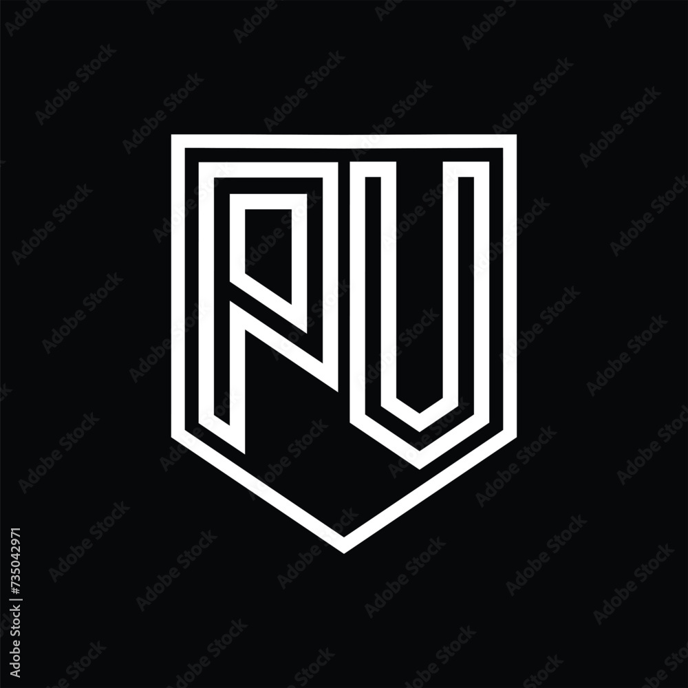 PV Letter Logo monogram shield geometric line inside shield isolated style design PV Letter Logo monogram shield geometric line inside shield isolated style design