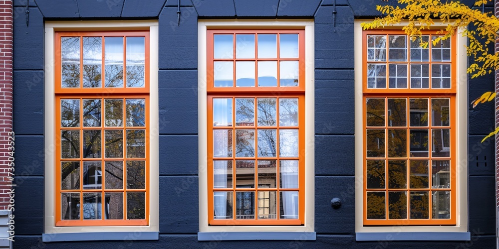 Amsterdam house with attractive windows.