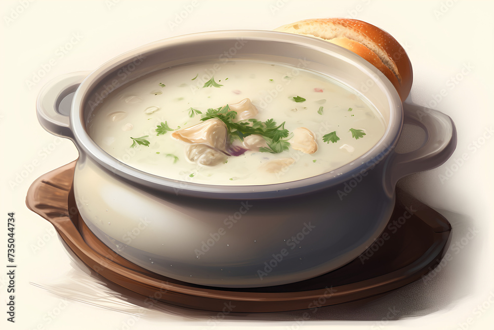 bowl of soup made by midjourney