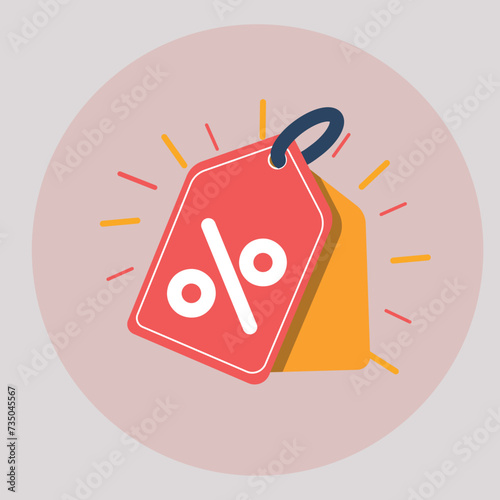 shopping discount tag illustration