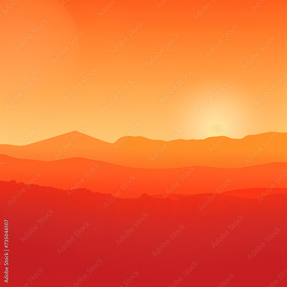 sunset in the mountains made by midjourney