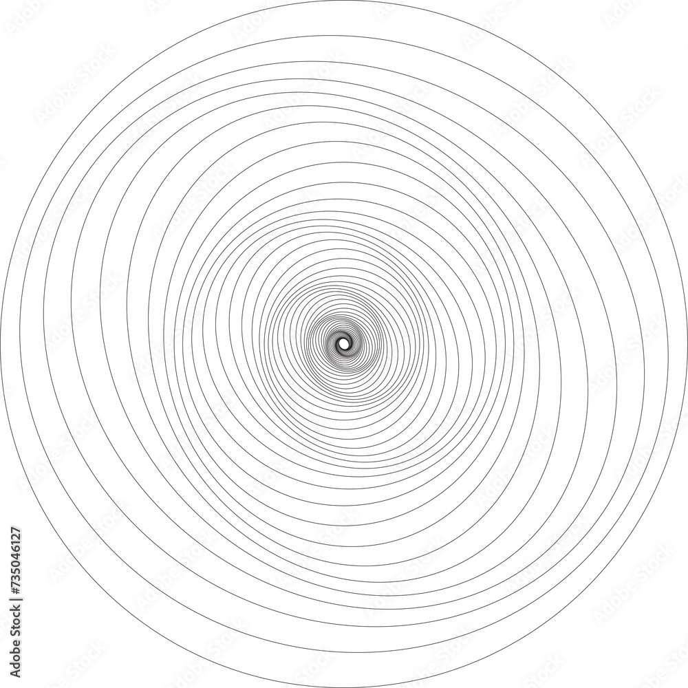 Spiral with lines in circle. Geometric art Spiral with lines in circle. Geometric art