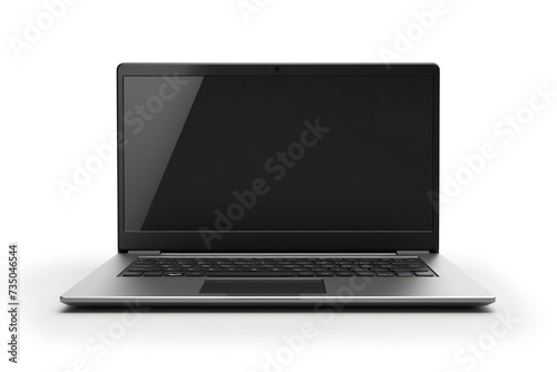 Modern laptop isolated on white background Generative Ai