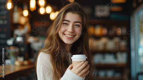A girl holding a cup of coffee