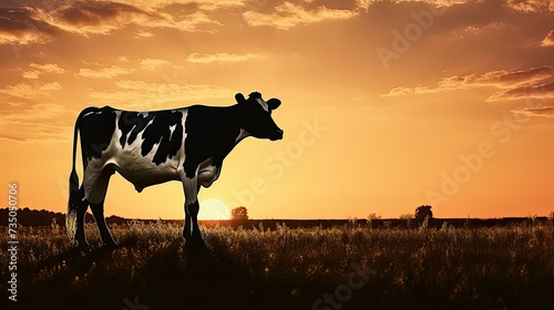 black holstein cow silhouette