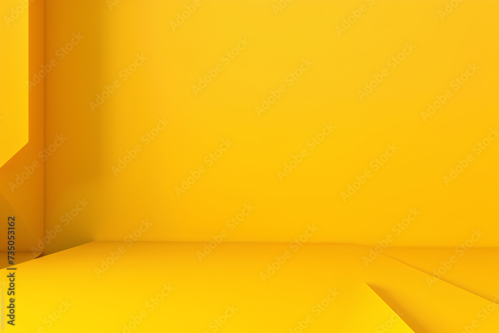 room with yellow wall made by midjourney