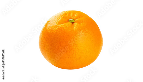 Ripe orange isolated on transparent background.