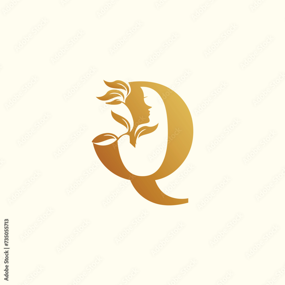 Beauty logo design vector icon for business with letter concept idea Beauty logo design vector icon for business with letter concept idea
