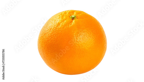 Ripe orange isolated on transparent background.