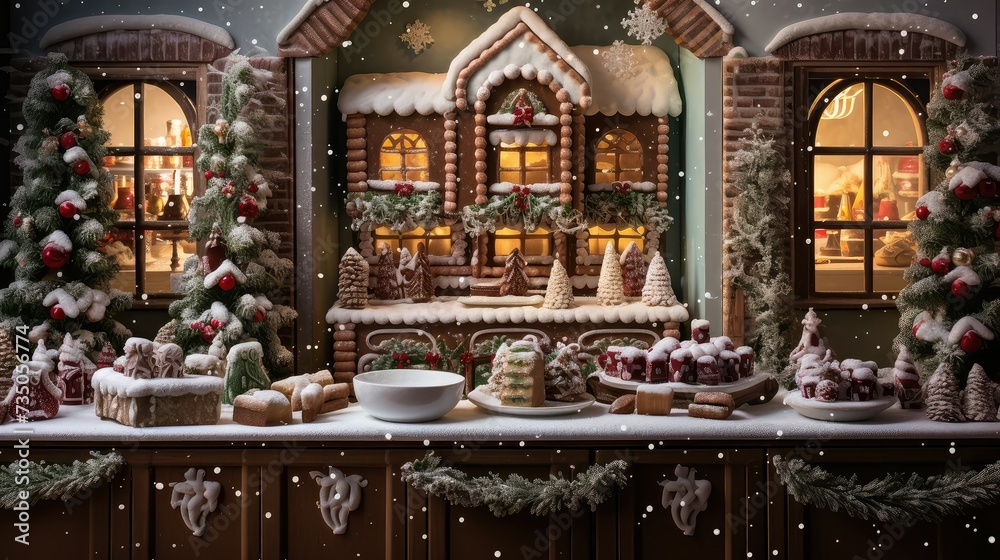 festive gingerbread holiday