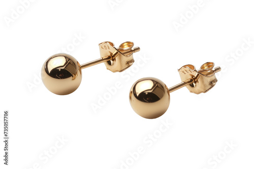 Stud Earrings on Transparent Background, PNG