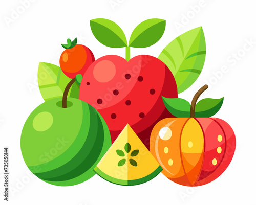 fruit berry crop healthy food vector illustration grain product harvest 