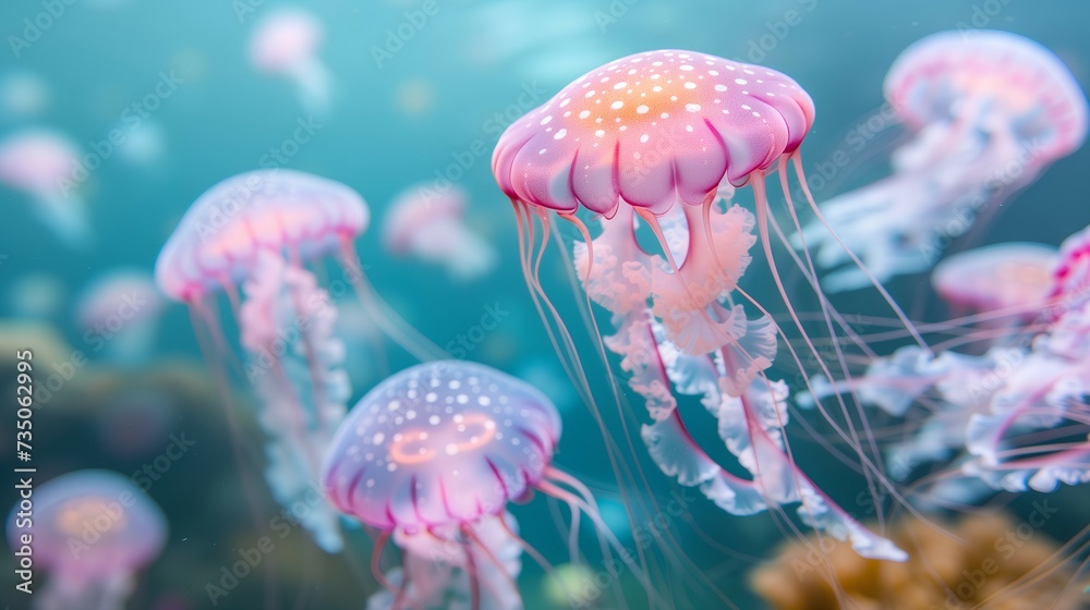 jelly fish in the sea jelly fish in the sea