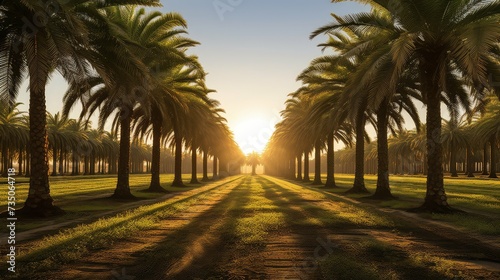 oasis palm tree farm photo