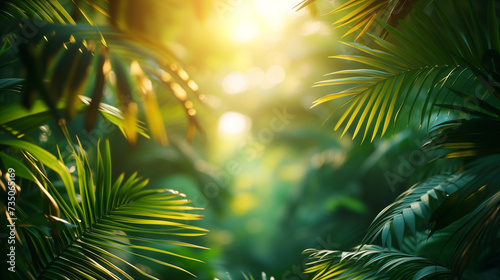 Botanical. Jungle leaves background. closeup nature view of green leaf and palms background. Flat lay, dark nature concept, tropical leaf. adventure nature background of green forest, tropical forest.