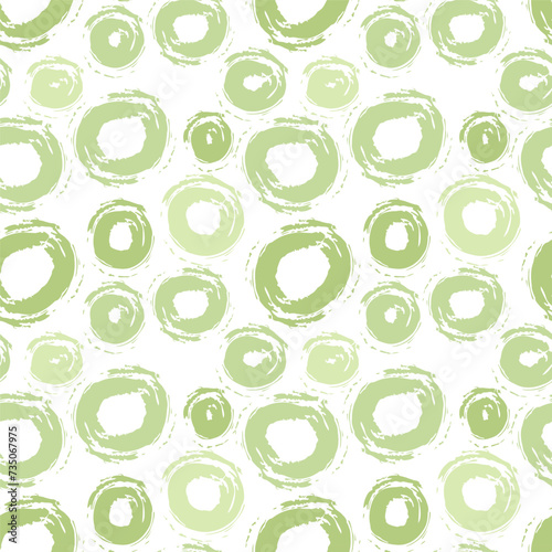 Fashion abstract contemporary seamless pattern with dry brush crayon charcoal circles. Colored Graphic squiggle vector. Modern trendy Vector. Grunge, texture pattern for textile prints.