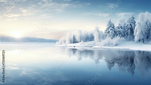 snow christmas holiday background blue