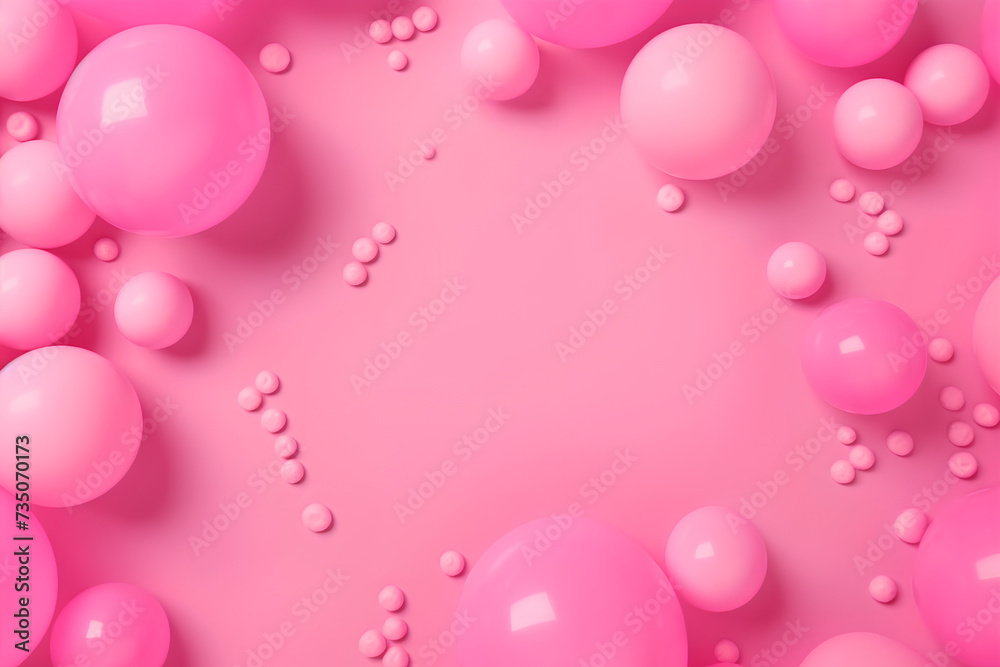 pink balloons background made in midjourney