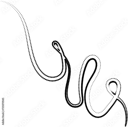 Line dot element, curve, wave, spin, twirl
