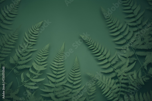 green fern background made in midjourney