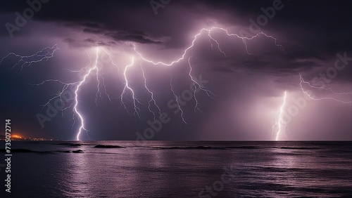 lightning in the sea _A cosmic dance of forces, where the lightning and the sea are partners. The lightning is the leader 