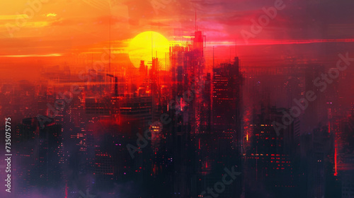 As the sun sets over the horizon lights flicker to life in a vibrant megacity a testament to humanitys unrelenting ambition and determination to create a brighter future.