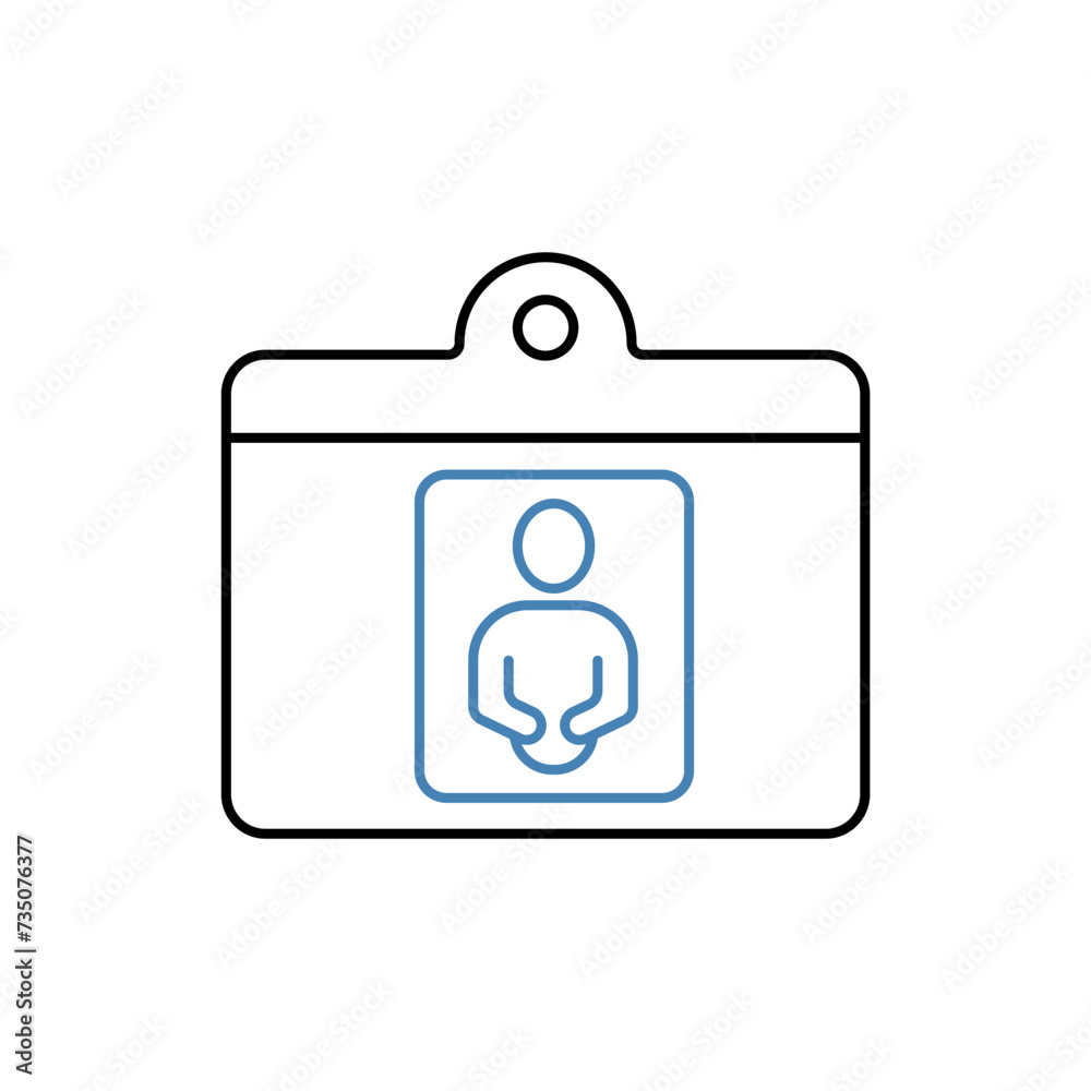 credentials concept line icon. Simple element illustration. credentials concept outline symbol design. credentials concept line icon. Simple element illustration. credentials concept outline symbol design.