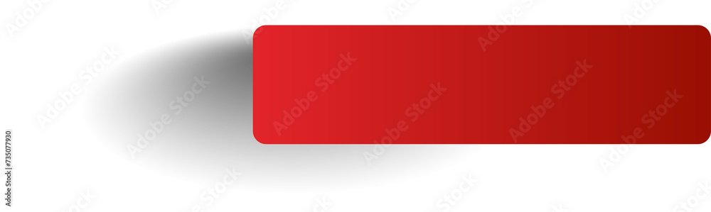 Naklejka premium Red blank paper scraps with shadows, banners, label