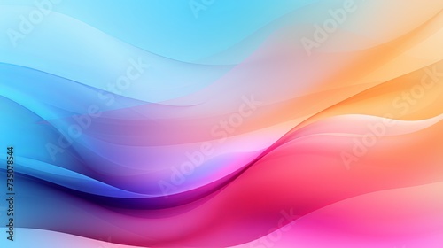 Abstract blurred gradient mesh background in bright rainbow colors. Colorful smooth banner template.