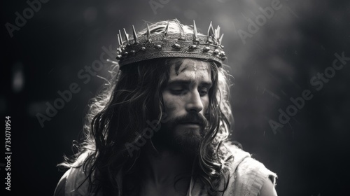 jesus in crown of thorns photo