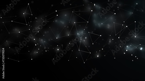 Abstract polygonal space low poly dark background with connecting dots and lines. Connection structure