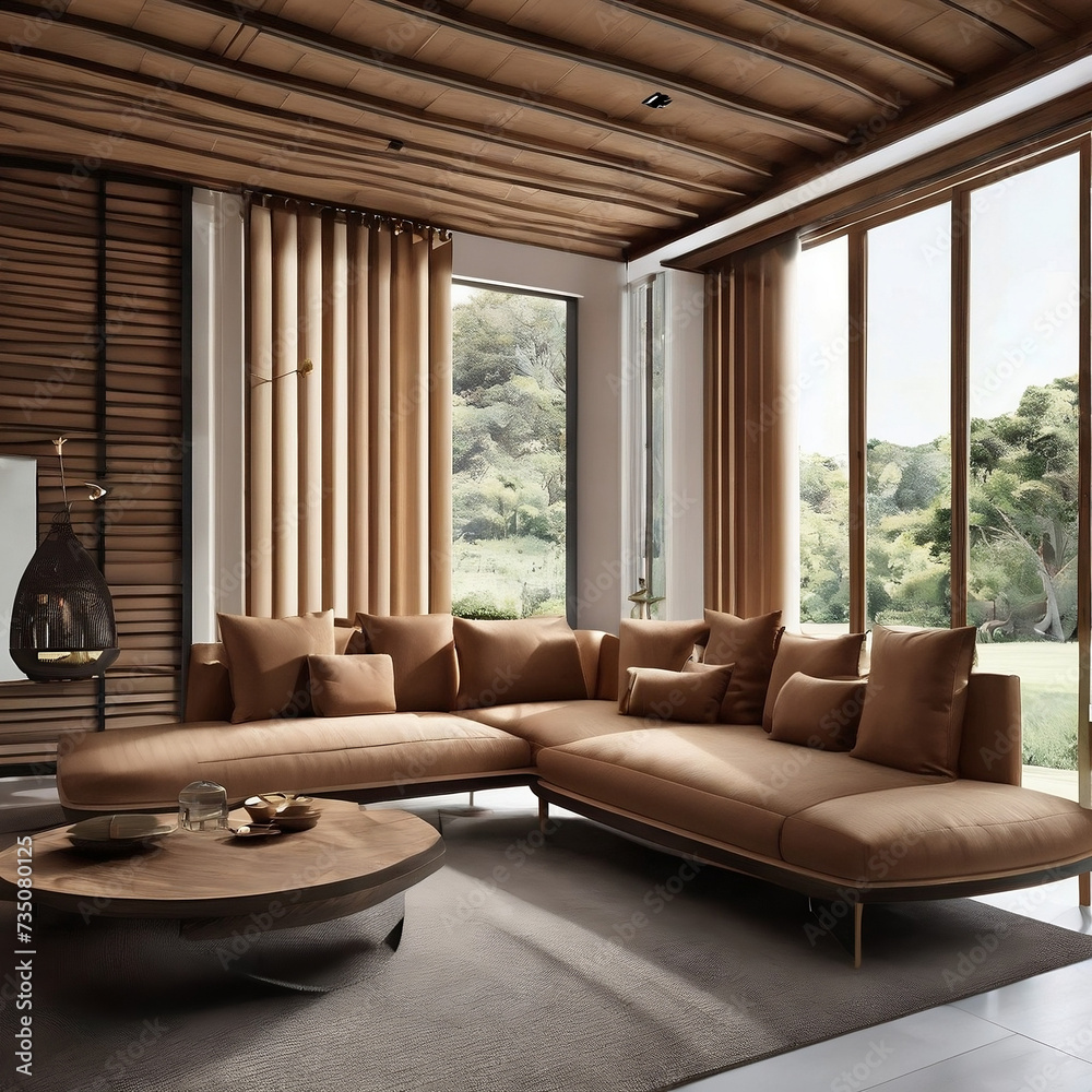 Fototapeta premium Beautiful modern living room