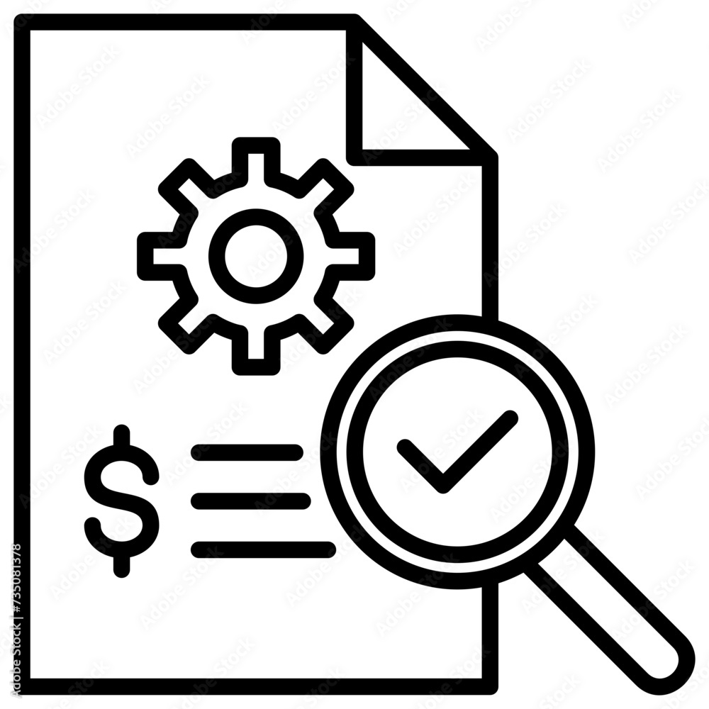 Audit Statements Outline Icon Audit Statements Outline Icon