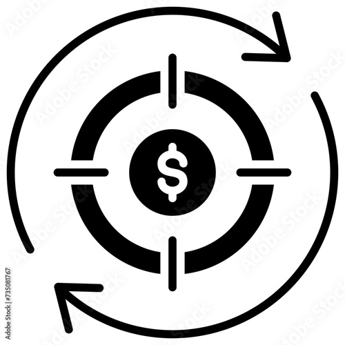 Consolidate Debt Glyph Icon