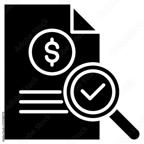 Audit Finances Glyph Icon