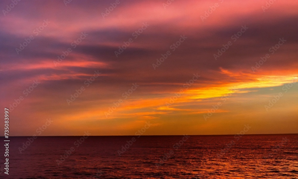 sunset over the sea wallpaper 