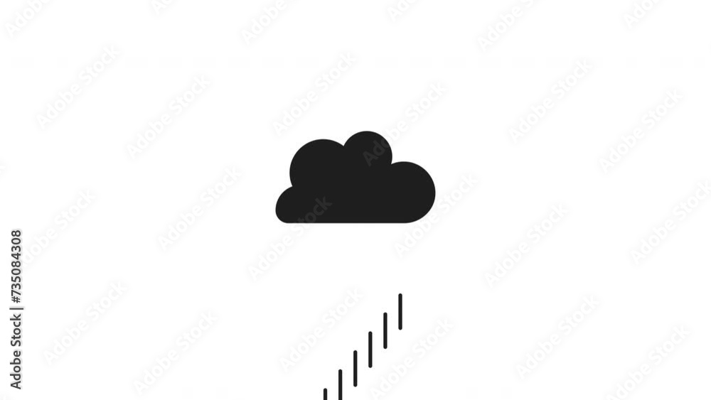raining animation on white background raining animation on white background