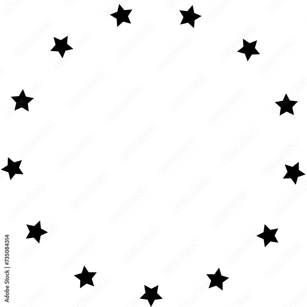 Fototapeta premium Circle made out of stars. Infographic