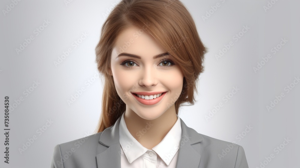 smiling young business woman 
