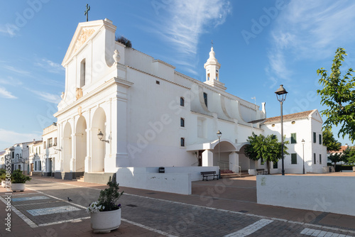 Church in the picturesque town of Sant Lluis on the island of Menorca in Spain. photo
